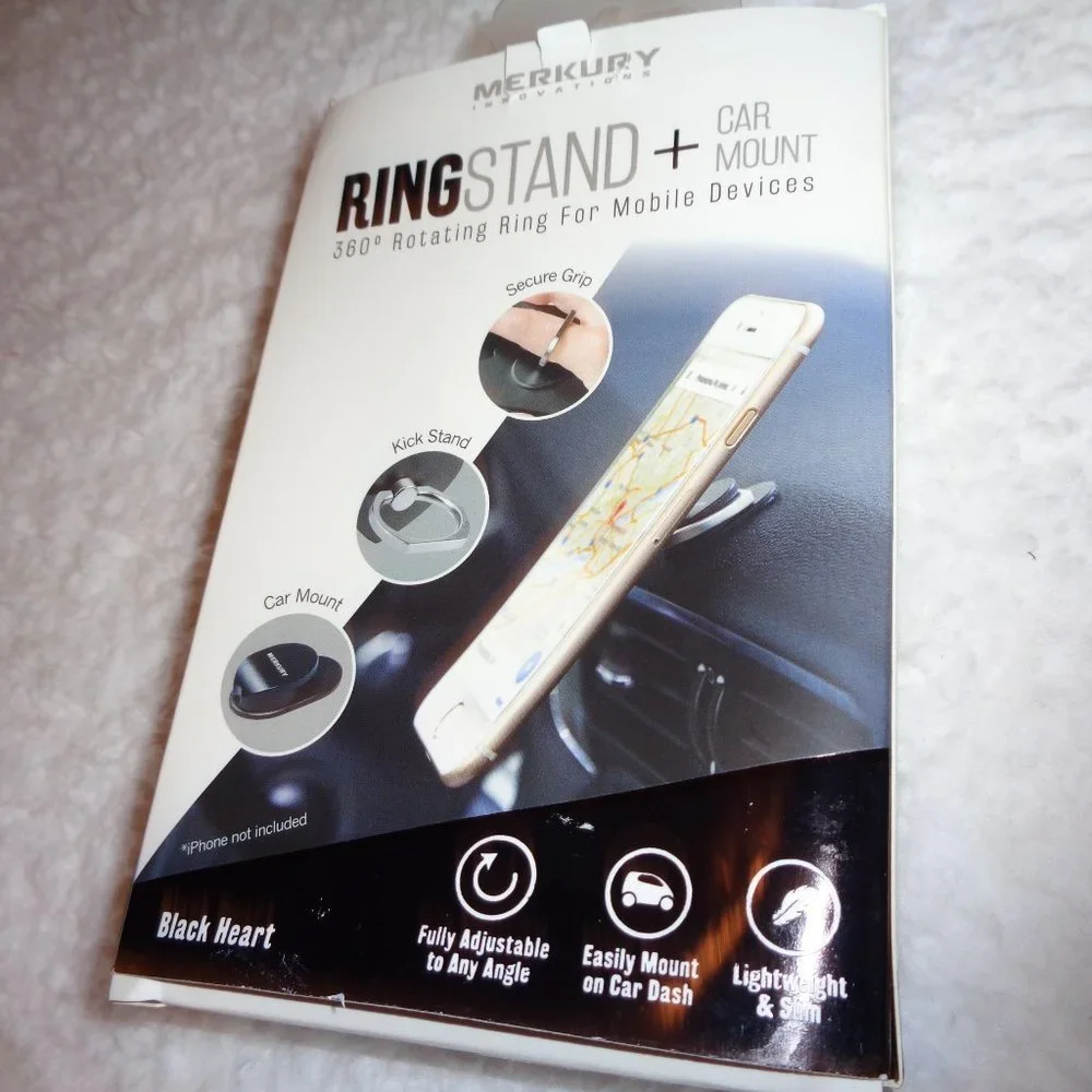 Merkury INNOVATIONS RINGSTAND + Car Mount NIB